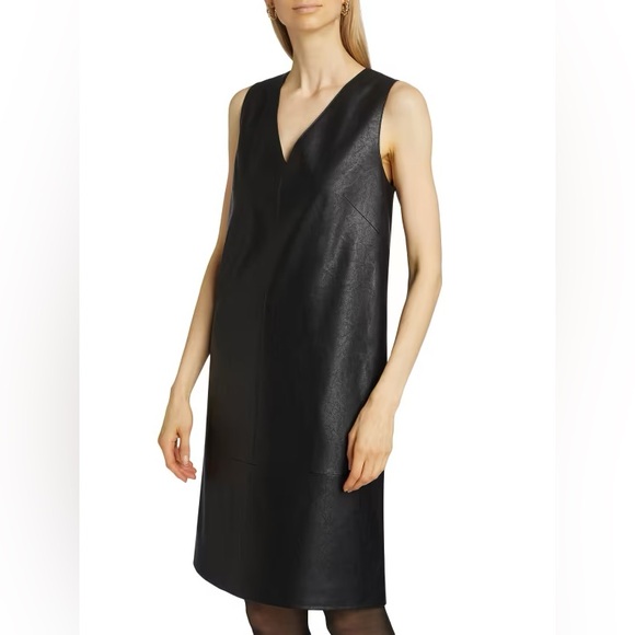 Kobi Halperin Dresses & Skirts - ♥️NWT Kobi Halperin Black Faux Leather Knee Length Shift Dress $398